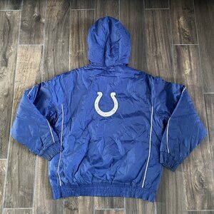 NFL team Apparel Colts Size Medium Blue Full Zip Coat Jacket